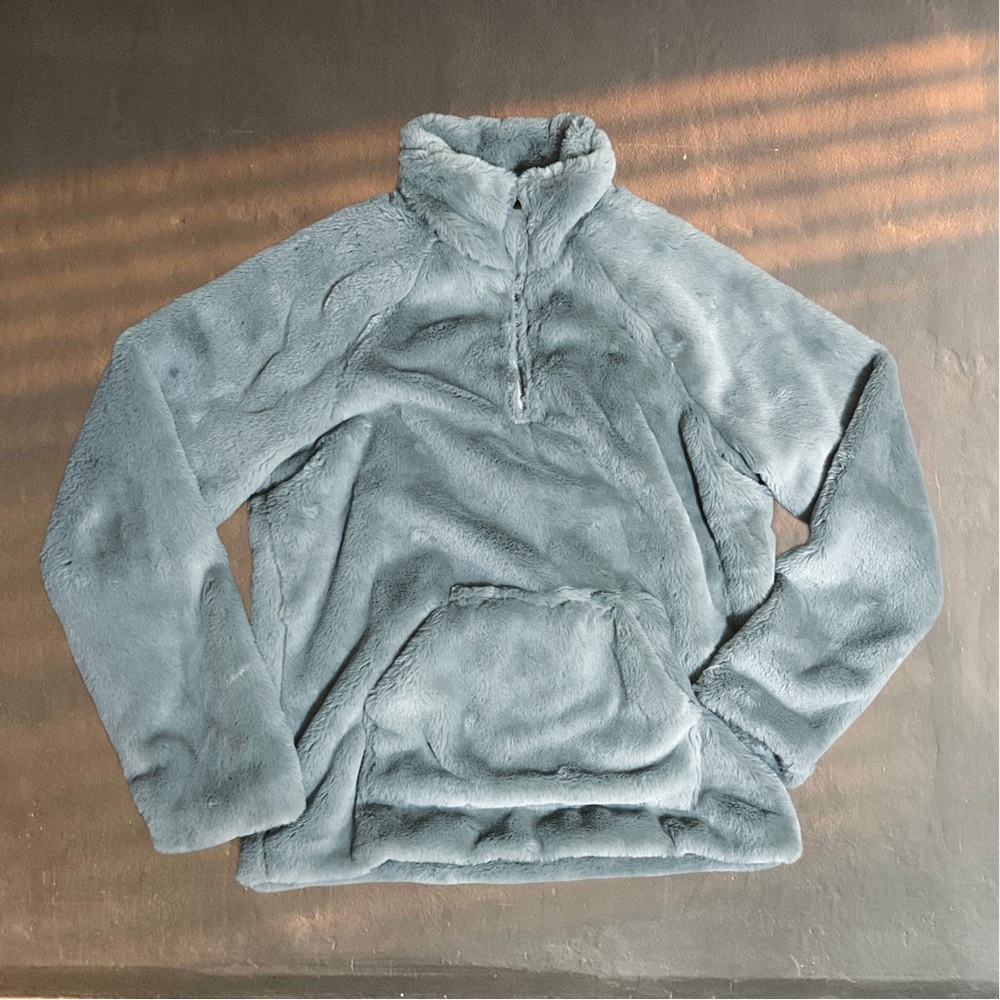 Altar’d State Listicle Sherpa Pullover 1/4 Zip Sweater 🦋 kawaii cozy pastel
